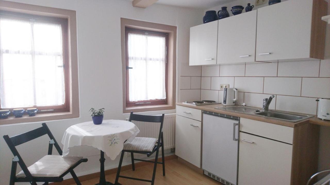 Ferienwohnung Haus zum kleinen Helm Erfurt Exterior foto