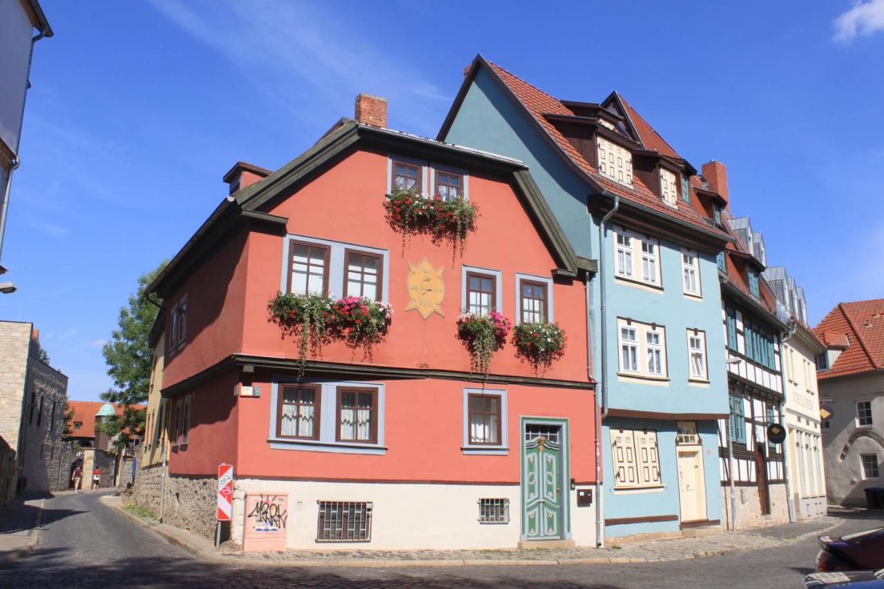 Ferienwohnung Haus zum kleinen Helm Erfurt Exterior foto