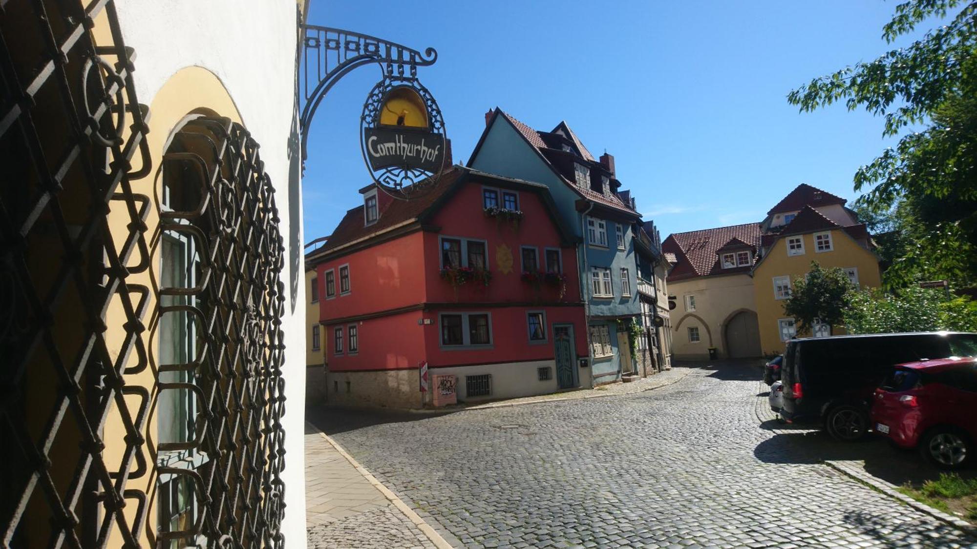 Ferienwohnung Haus zum kleinen Helm Erfurt Exterior foto