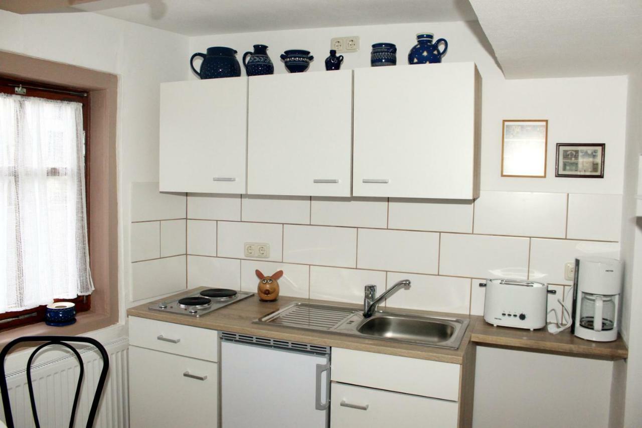 Ferienwohnung Haus zum kleinen Helm Erfurt Exterior foto